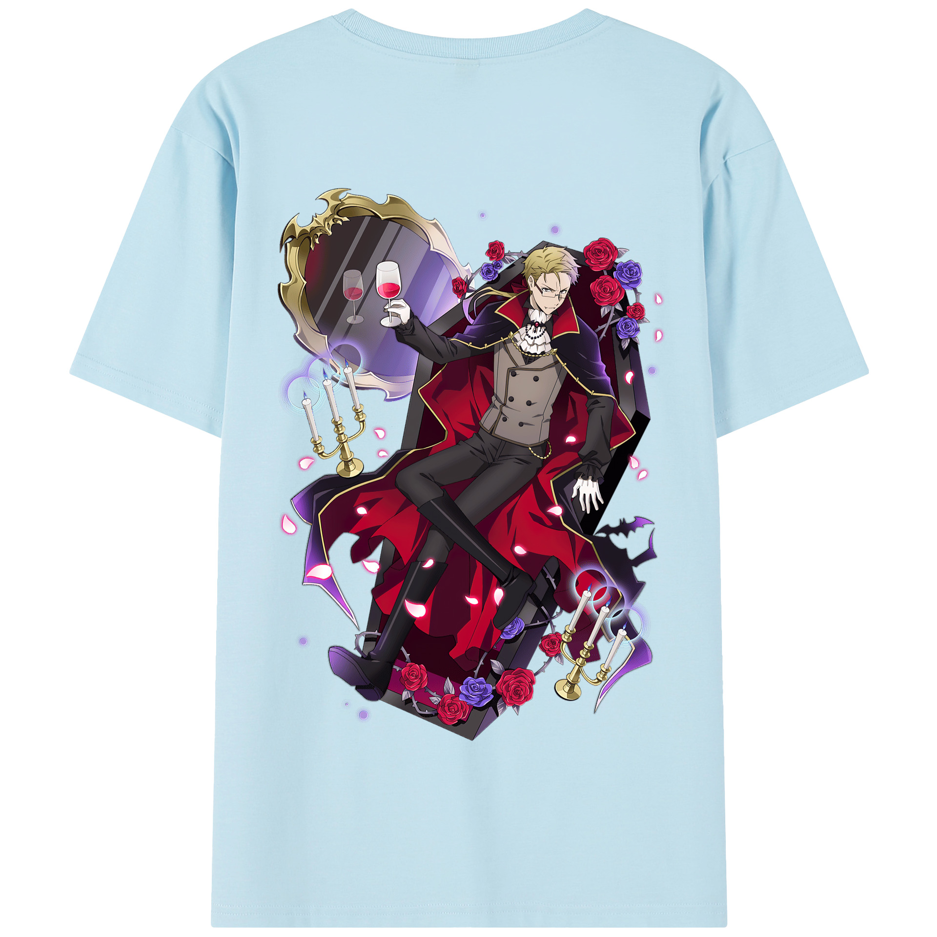 （画像用） 文豪ストレイドッグス Bungo Stray Dogs 綿100％半袖Tシャツ（背面プリント）